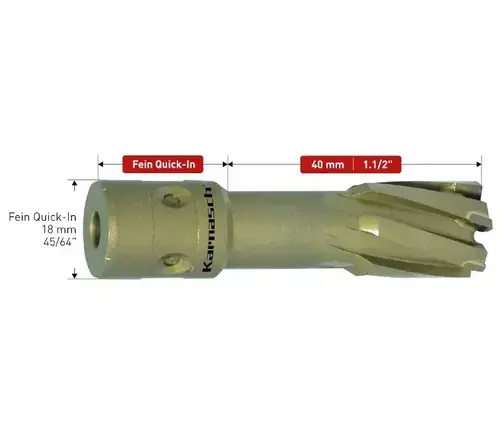 Wiertło koronowe frez trepanacyjny ø26x40 mm HARD-LINE 40 FEIN QUICK-IN Karnasch 2