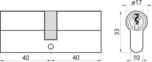 Wkładka z atestem do drzwi do zamka 40/40 Gerda Pro-system 2