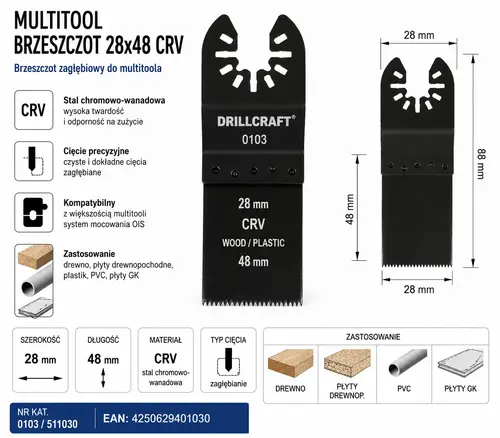 Brzeszczot Multitool 28x48 CRV 511030 2
