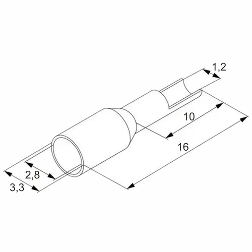Końcówka tulejkowa izolowana, 0.75/10, 0.75 mm biała 500 sztuk 3