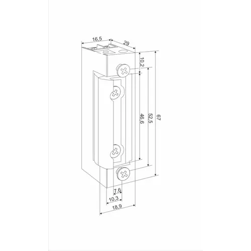 Elektrozaczep z pamięcią 1433RF 12-24V AC/DC Łucznik Lockpol 2