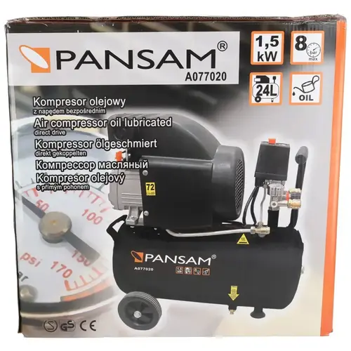 Kompresor olejowy 1.5kW 8bar 50l Pansam 9