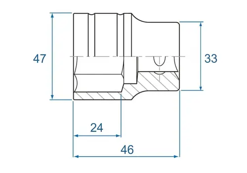 Nasadka 1/2" krótka 6-kątna 36mm KING  2