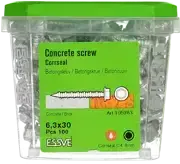 Wkręt do betonu 6,3(5)x30mm łeb HEX ze zintegrowanym kołnierzem powłoka CorrSeal ESSVE 100 szt.  2
