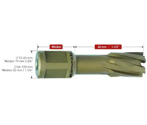 Wiertło koronowe frez trepanacyjny TCT ø21x40mm HARD-LINE Karnasch 20.1500-250 2