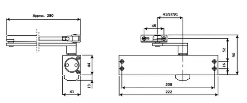 Samozamykacz GROOM-150 DORMA srebrny TS79 2