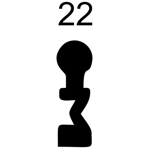 Klucz nr 22 piórowy do zamków wpuszczanych JANIA 3