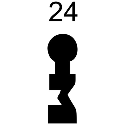 Klucz nr 24 piórowy do zamków wpuszczanych JANIA 3