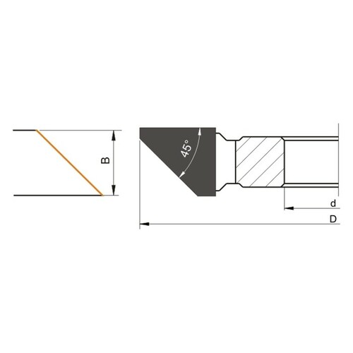 Frez HM nasadzany kątowy jednostronny 0140x30x25/4z lewy GLOBUS 4
