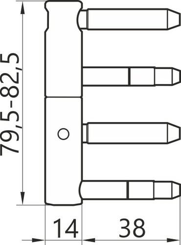 OTLAV EXACTA Zawias wkręcany fi-14 OT-495 ocynk biały 2