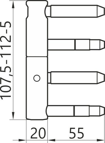 OTLAV EXACTA Zawias wkręcany bez zabezpieczenia fi-20  OT-495 ocynk biały 2
