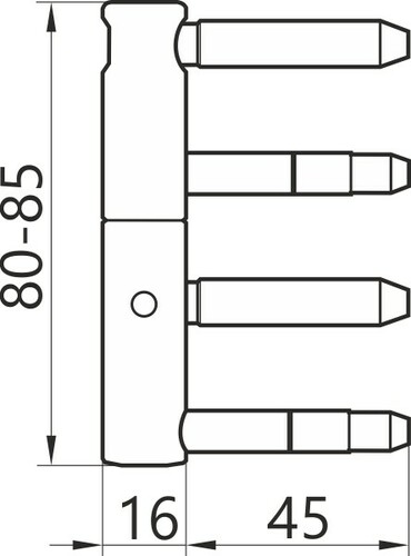 OTLAV EXACTA Zawias wkręcany fi-16 OT-495 ocynk żółty 2