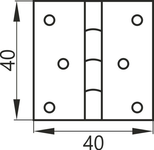 Zawias splatany 40 mm 2