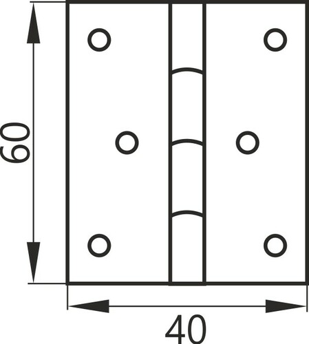 Zawias splatany 60 mm 2
