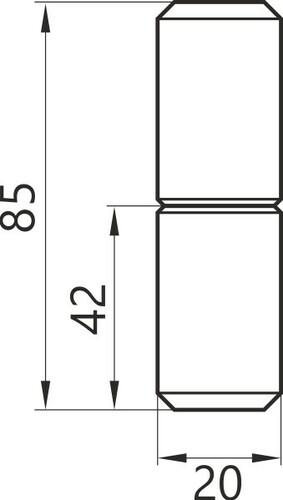 Zawias toczony z kulką 20x85 2