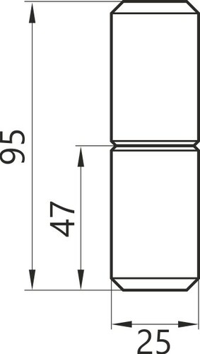 Zawias toczony z kulką 25x95 2