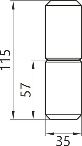 Zawias toczony z kulką 35x115 2