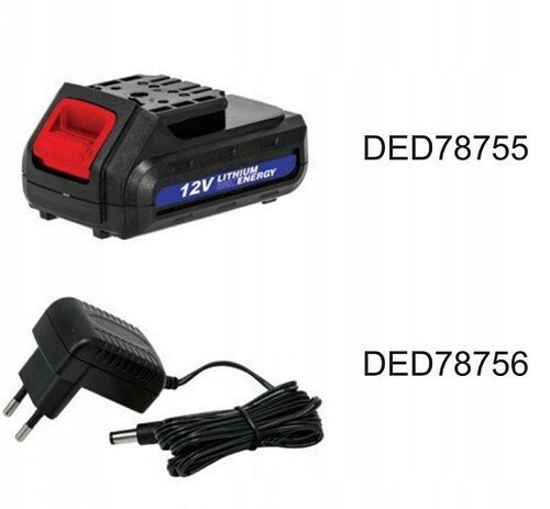 Wiertarko-wkrętarka 12V Li-ION DEDRA DED7875 12