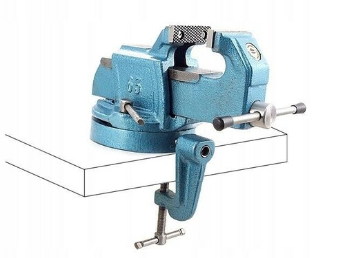 Imadło ślusarskie kowalskie obrotowe przenośne 63mm BISON-BIAL 1256-63 7
