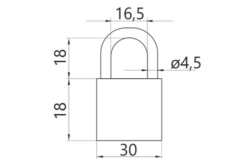 Kłódka mosiężna zatrzaskowa LOB KD30 2