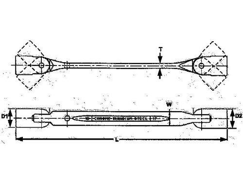 Klucz nasadowy przegubowy 10x13 mm 3