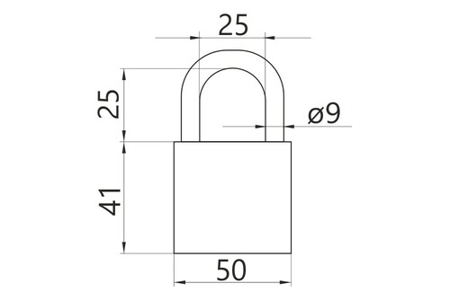 Kłódka żeliwna zatrzaskowa M&D KZE-50 3