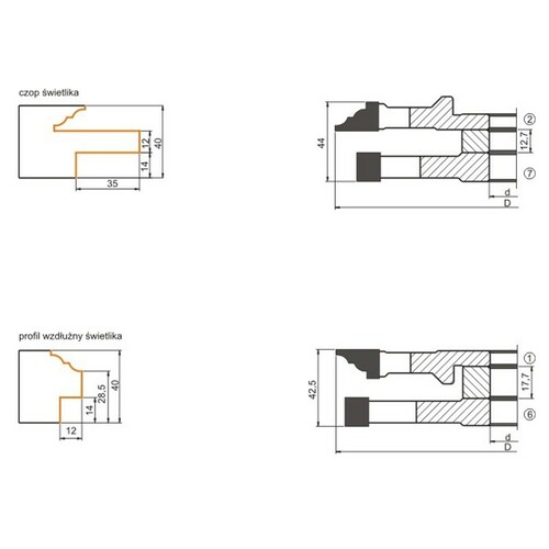 Zestaw frezów HM do drzwi (uniwersalny) 0200x40x40-54/2z GLOBUS 19
