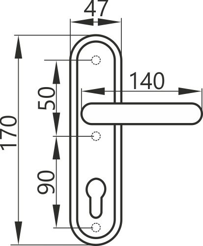 Klamka do drzwi ppoż 72 WB HARCO inox 2