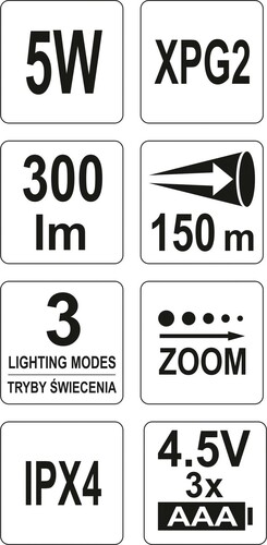 Latarka warsztatowa 126x34mm 5W LED CREE YATO YT-08566 4
