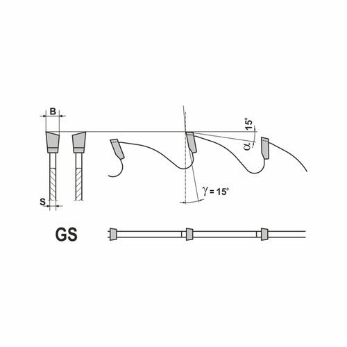 Tarcza do drewna do pilarki ręcznej HM POWER PLUS 2 -WOOD- 0235x30x2,7/1,6/28z GS15 do pilarek ręcznych GLOBUS 4