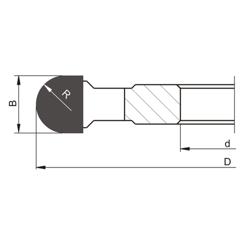 Frez HSS nasadzany półokrągły wklęsły 0125x30x30/4z R15 GLOBUS 12