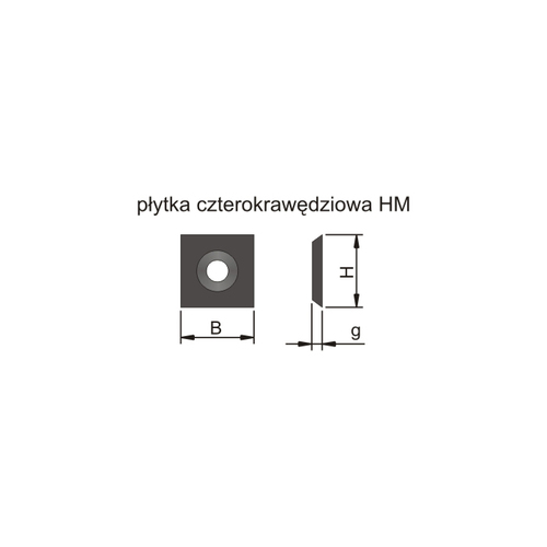 Płytka wymienna HM 14x14x2,0/Z4 uniwersalne 4-ostrzowe - do głowicy LJ051 GLOBUS 6