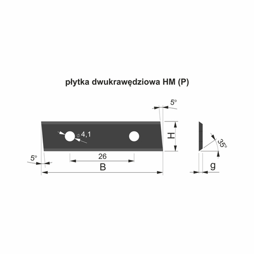 Płytka wymienna HM 14x14x2,0/Z4 płyta i drewnopochodne 4-ostrzowe - do głowicy LJ051 GLOBUS 5