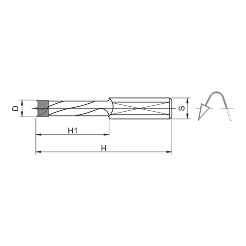 Wiertło HM nieprzelotowe 5mm lewy Globus LS502-0510-0002 9