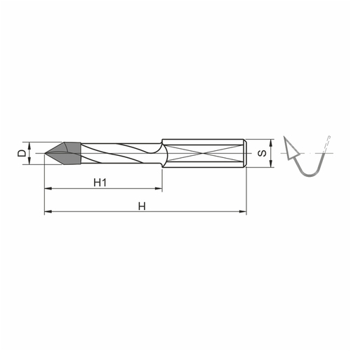 Wiertło HM przelotowe 5mm prawy Globus LS503-0510-0002 3