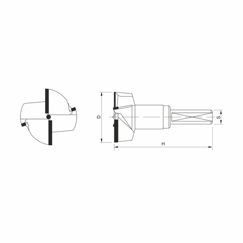 Wiertło puszkowe 30mm maszynowe HM prawy Globus LS550-3010-0006 3