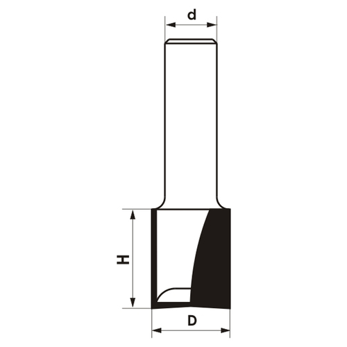 Frez prosty dwupłytkowy CNC PREMIUM D6xH20xd6 z możliwością wiercenia GLOBUS 4