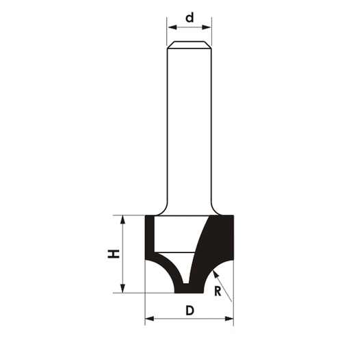 Frez zaokrąglający CNC PREMIUM D15,9xH11xd8 / RR8 GLOBUS 4