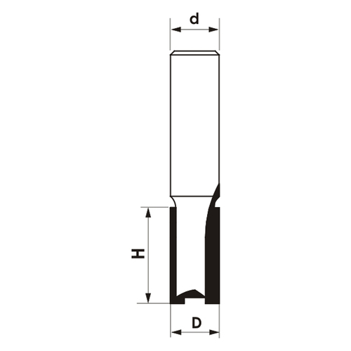 Frez prosty dwupłytkowy CNC PREMIUM D8xH30xd6 GLOBUS 4