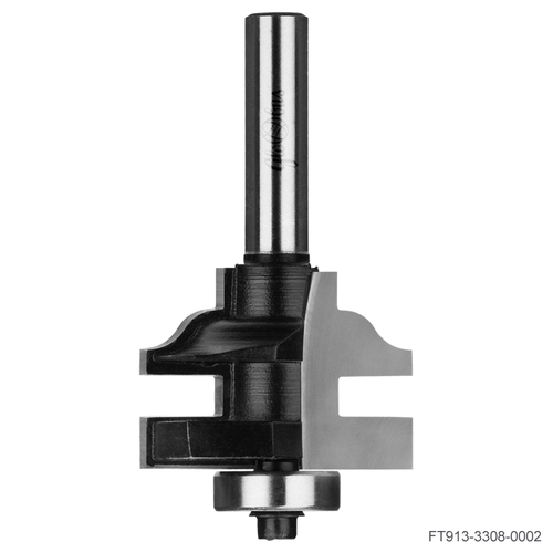 Frez kształtowy CNC PREMIUM D33,9xH25,4xd8 wzdłużny do ramek drzwi meblowych z łożyskiem dolnym GLOBUS 2