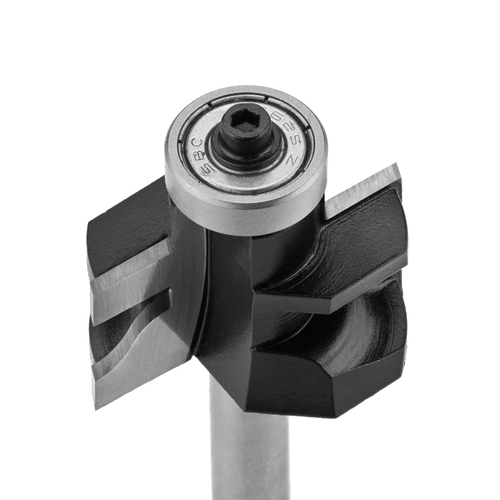 Frez kształtowy CNC PREMIUM D33,9xH25,4xd8 wzdłużny do ramek drzwi meblowych z łożyskiem dolnym GLOBUS 5