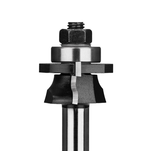 Frez kształtowy CNC PREMIUM D41xH25,4xd12 profil poprzeczny do ramek drzwi meblowych z łożyskiem dolnym GLOBUS 3