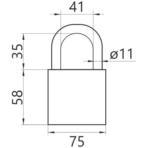 Kłódka żeliwna KZZS-75 Gerda blister 2