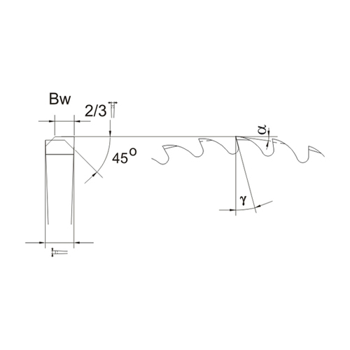 Frez HSS Bw18 0250,0x32,0x2,50/200z d180,00 Typ C 2 x 8,5/45 2x9,5/50 i 2 x 12/64 do przecinarek GLOBUS 3