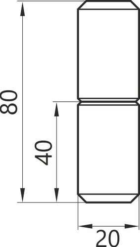 Zawiasa fi 20x80 toczona z kulką 2