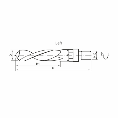 Wiertło HSS 12mm lewe do klamkownic Globus LS580-1210-0002 9