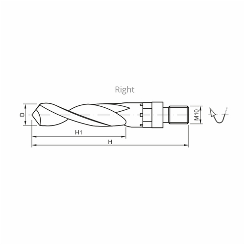 Wiertło HSS 12mm lewe do klamkownic Globus LS580-1210-0002 10
