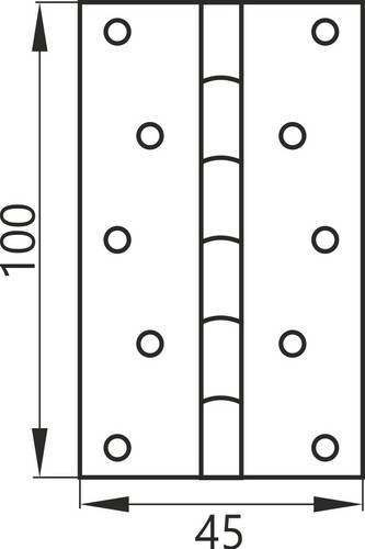 Zawias splatany 100 mm 2