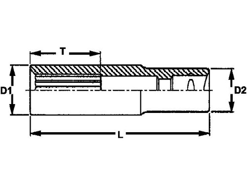 Nasadka długa 12-kątna z chwytem 1/2'' 20 mm 2