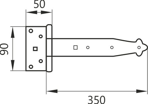 Zawias 350 altanowy czarny 2